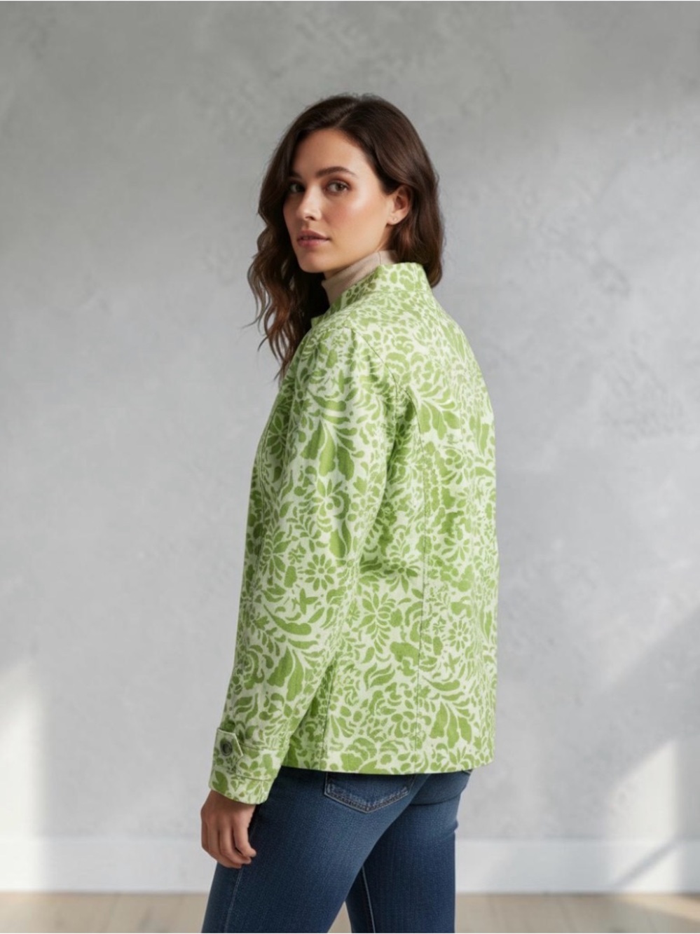 Coldwater Creek Light Green plus size jacket blazer